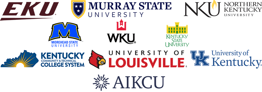 Logos of Kentucky's public universities and KCTCS